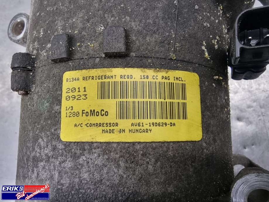 Aircondition kompressor til Ford Focus 2011-2014 (Type III, Fase 1)  (FOMOCO|AV61-19D629-DC|1852378|1901461)