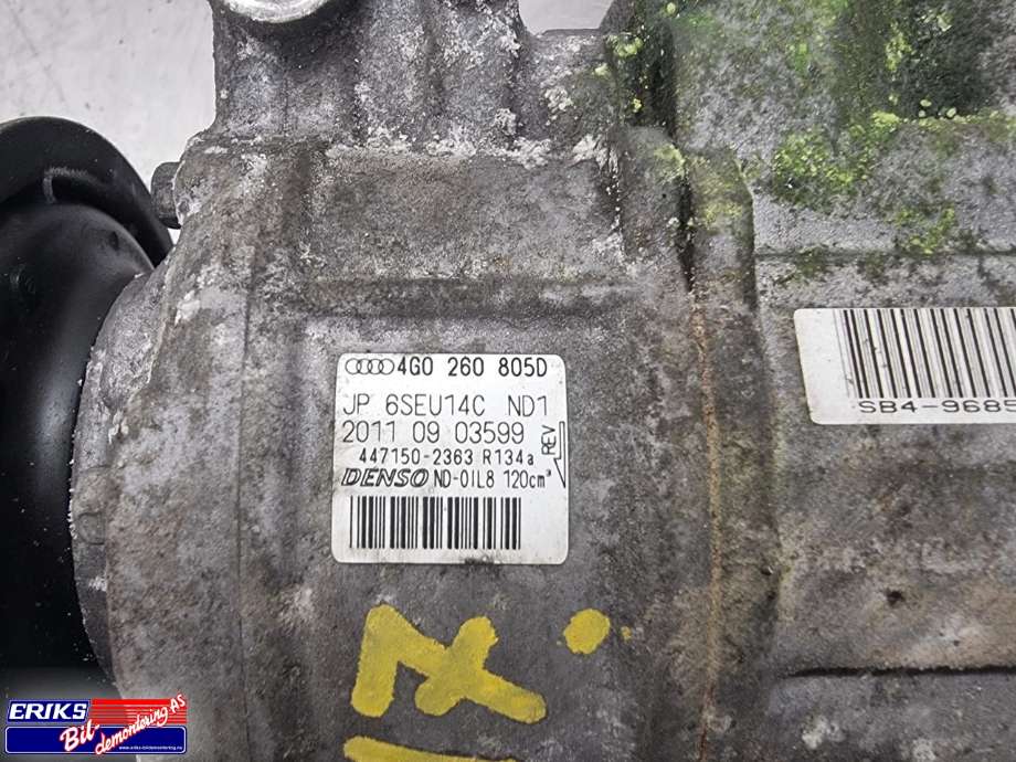 Aircondition kompressor til Audi A6 2011-2014 (Type IV, Fase 1) (C7) (C7) (DENSO|4G0260805D|)