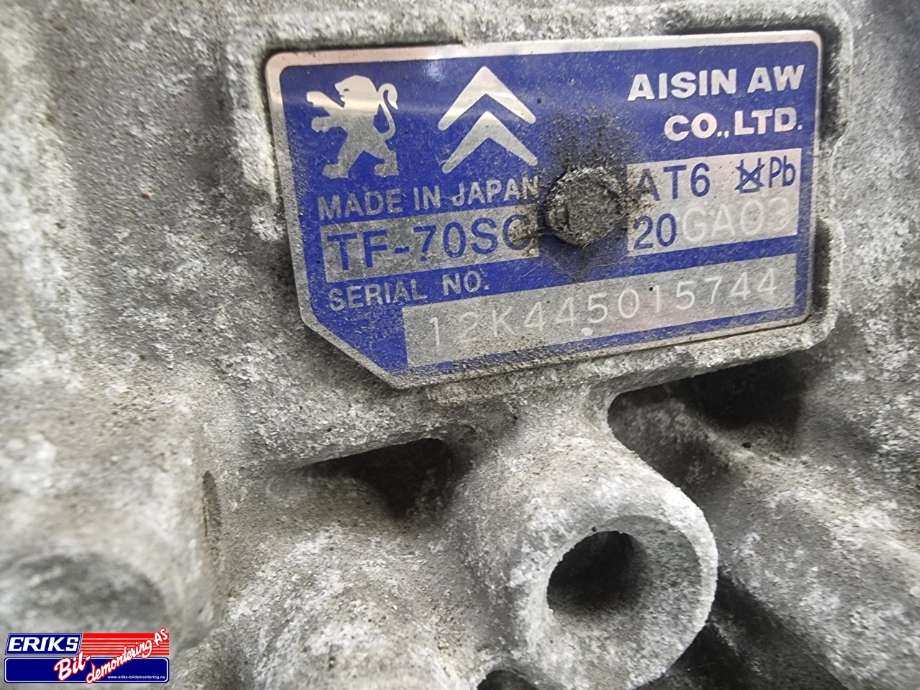 Girkasse automat til Peugeot 308 2011-2013 (Type I, Fase 2) (98 139 483 80|2231 N3|)