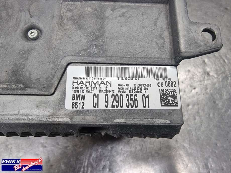 Bilstereo navigasjon spiller til BMW 3-Serie 2012-2018 (F30/F31/F34) (F30/F31/F34) (9290356|)