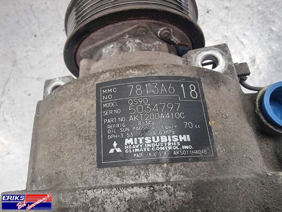 Aircondition kompressor til Mitsubishi Outlander 2012-2015 (Type III, Fase 1) (7813A618|)