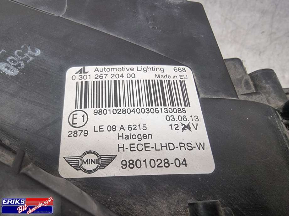 Frontlykt høyre halogen til Mini One/Cooper 2007-2014 (R55-57) (R55-57) 