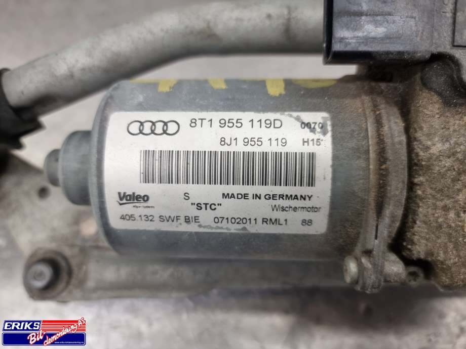 Viskermotor frontrute komplett m/overføring til Audi A5 2007-2016 (Type I)  (8T1955119D|)