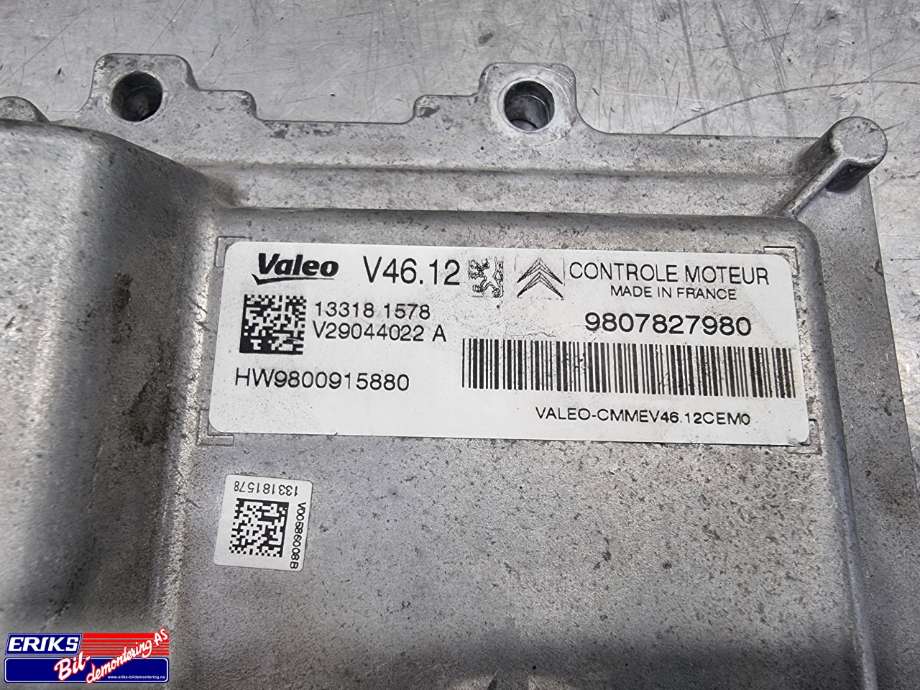 Styreenhet motor til Citroën C3 2010-2016 (Type II)  (9807827980|)