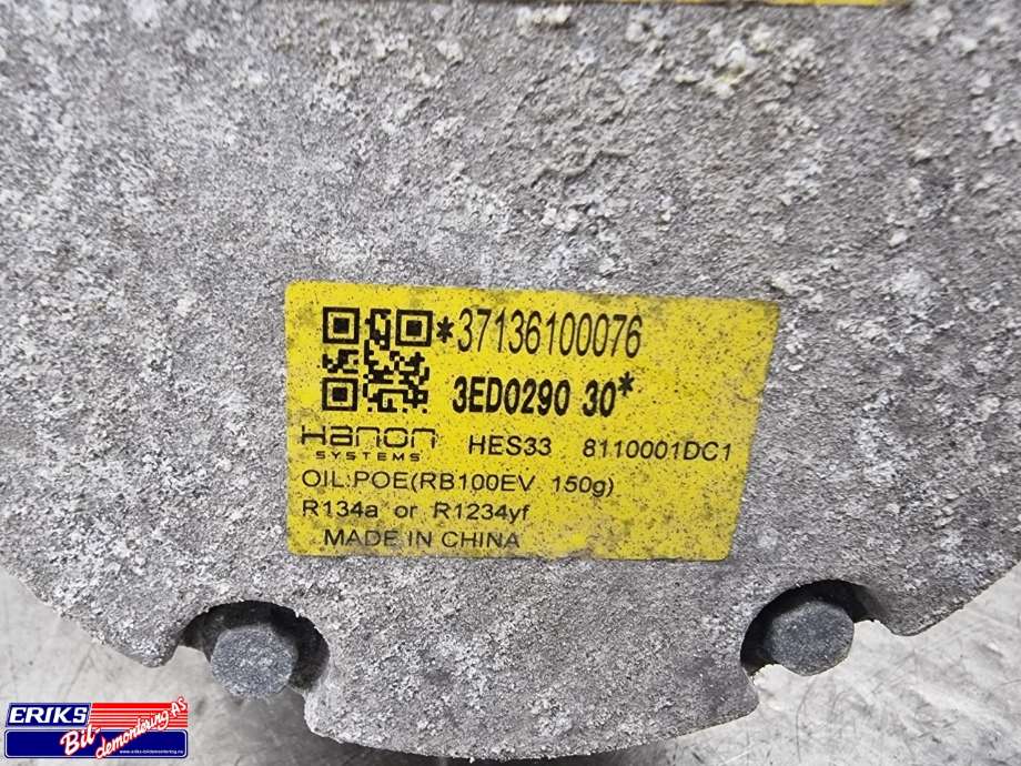 Aircondition kompressor elbil til XPeng G3 2021-->> (37136100076|)