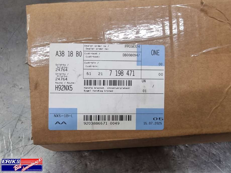 Dørhåndtak utv venstre foran til Mini One/Cooper 2001-2007 (R50-53) (R50-53) (51217198471|)