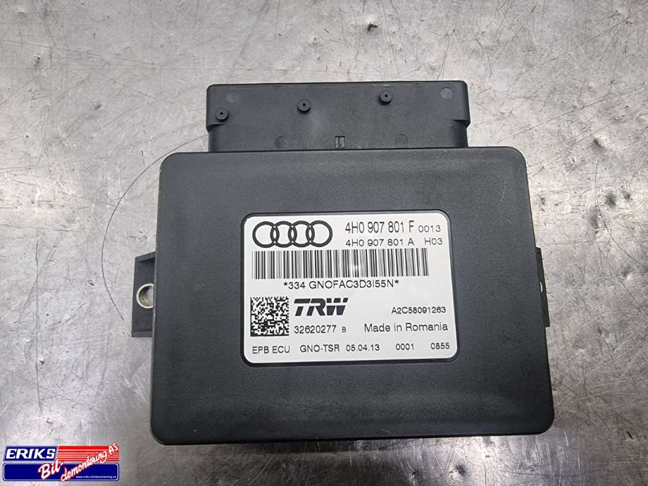Styreenhet elektrisk parkbrems (EPB - Electric Parking Brake) til Audi A6, 2011-2014 (Type IV, Fase 1) (C7) (C7) (4H0907801F)