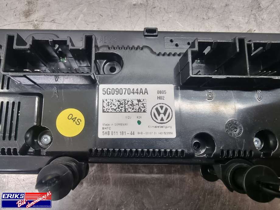 Varmeapparat betjening til VW Golf VII 2012-2017 (Fase 1)  (5G0907044AA|)