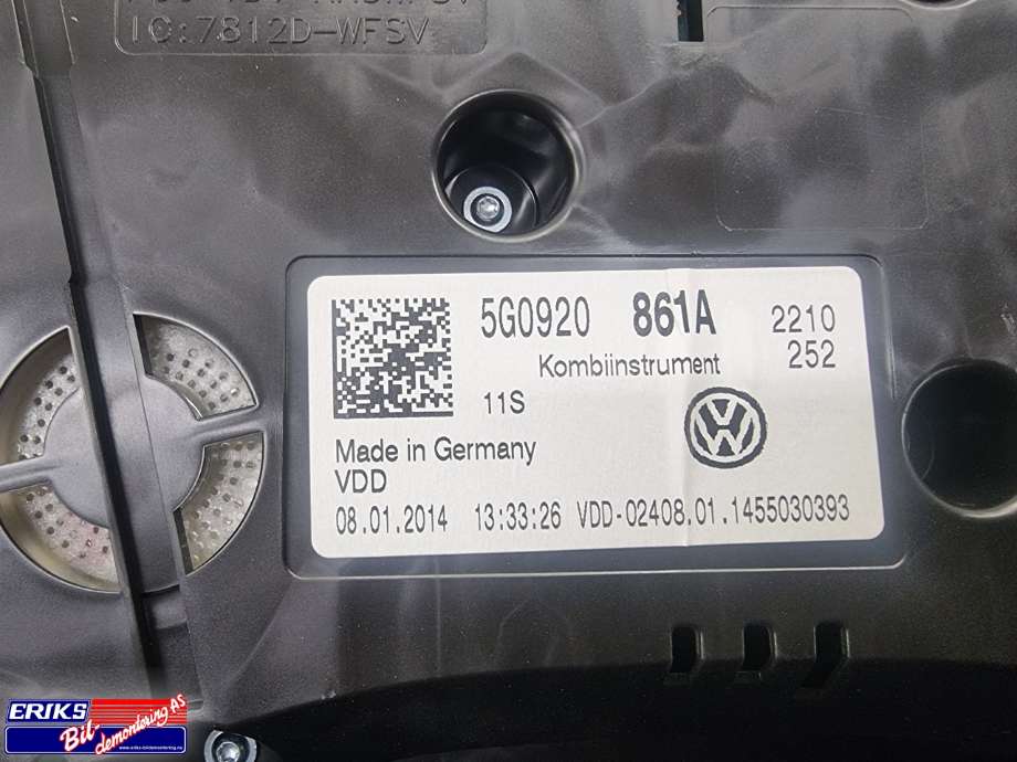Instrumentpanel til VW Golf VII 2012-2017 (Fase 1)  (5G0920861A|)