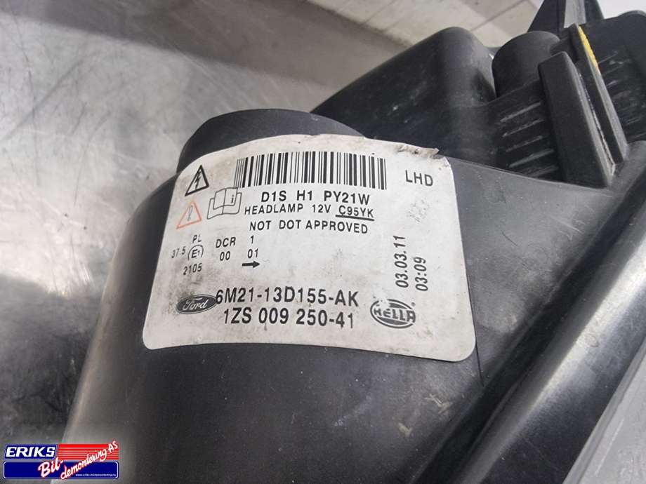 Frontlykt venstre xenon til Ford S-Max 2010-2015 (Type I, Fase 2)  (1801378|)