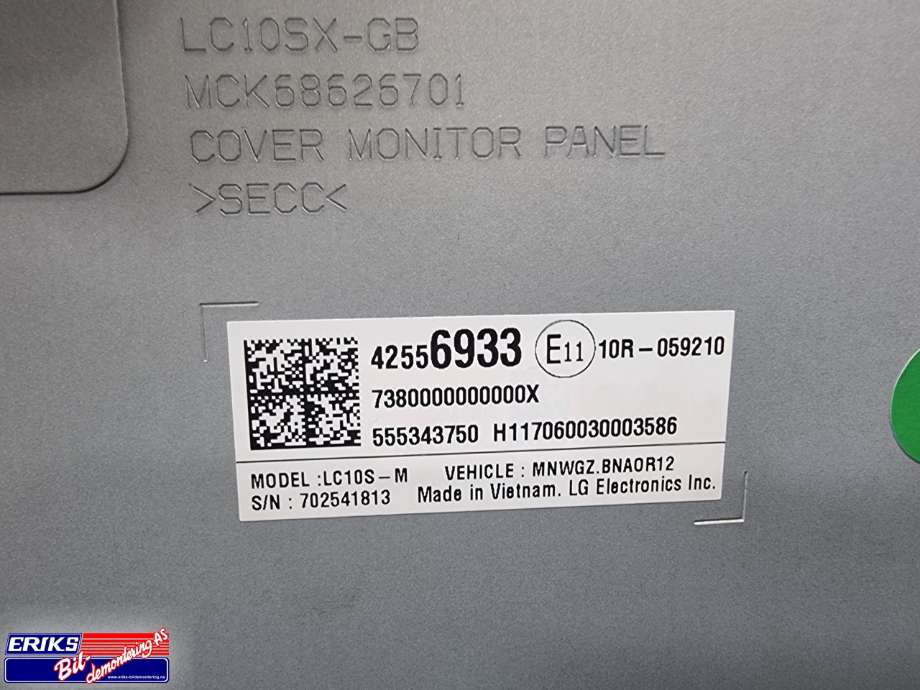 Multimedia display (MCU - Media Controller Unit) til Opel Ampera-e 2017-->> (Type II)  (42556933|)