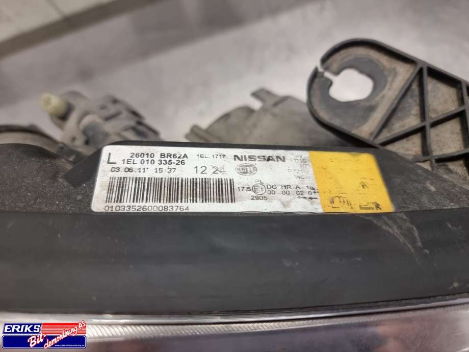 Frontlykt høyre xenon til Nissan Qashqai 2010-2014 (Type I, Fase 2) (26010BR60B|)