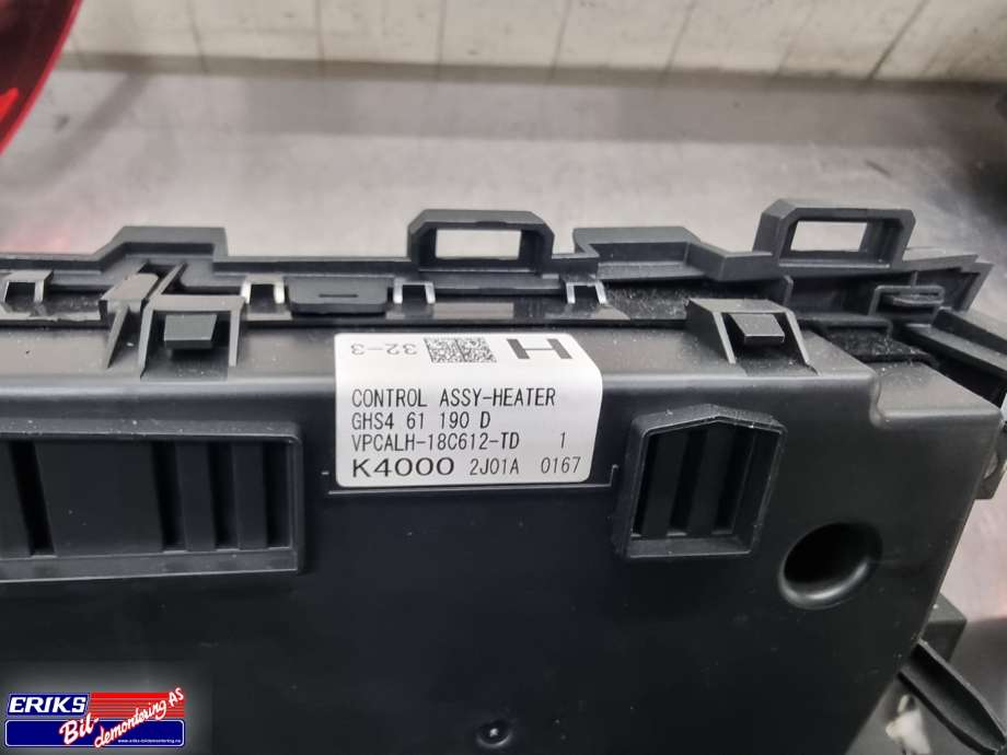 Varmeapparat betjening til Mazda 6 2013-2015 (Type III, Fase 1) (GHS461190D|)