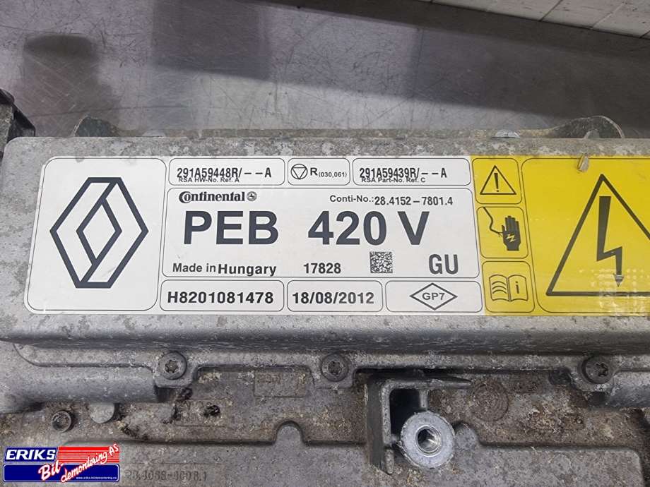 Inverter elbil til Renault Kangoo 2008-2021 (Type II)  (291A59448R|)