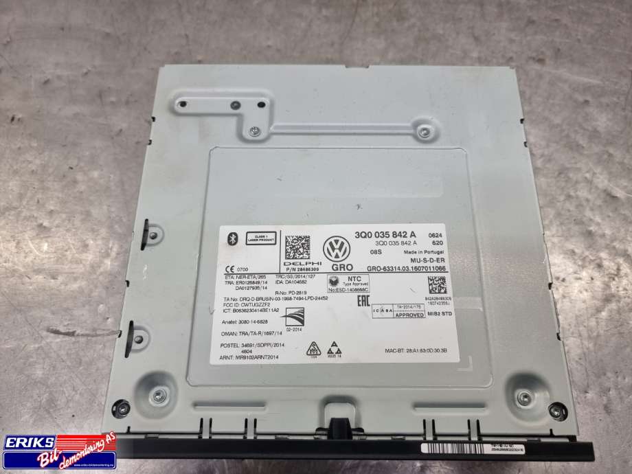 Bilstereo navigasjon spiller til VW Golf VII 2012-2017 (Fase 1)  (3Q0035842A|)