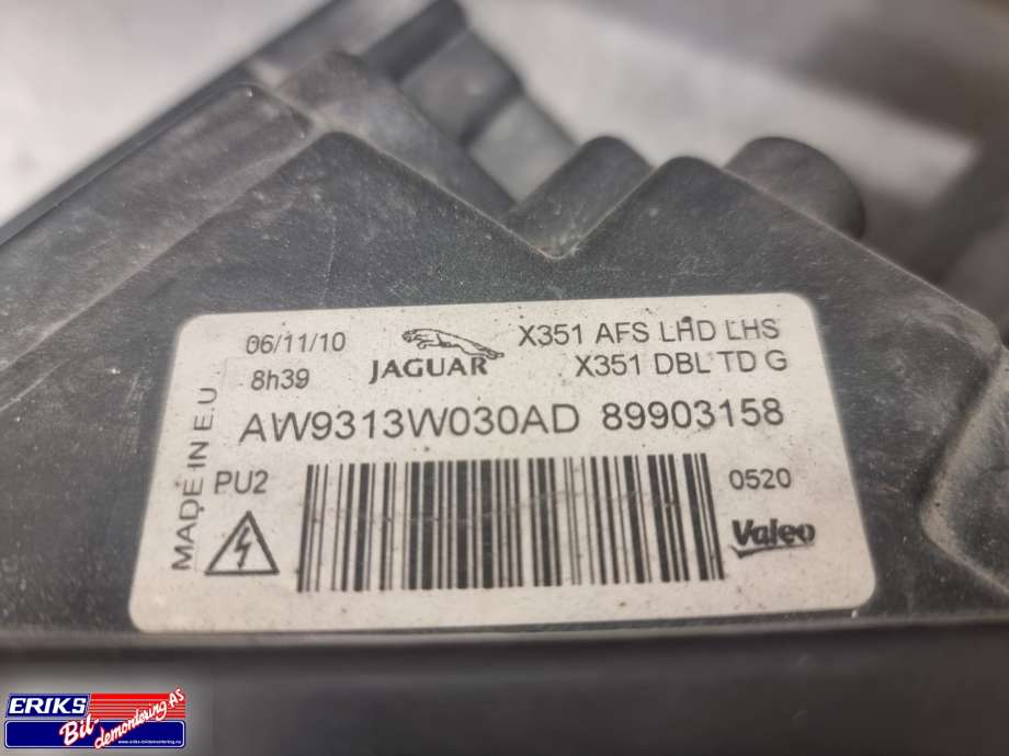 Frontlykt venstre xenon til Jaguar XJ X351 2010-->>  (C2D60266|AW9313W030AG|)