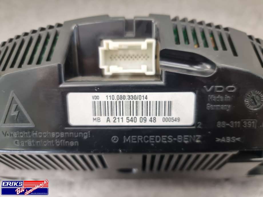 Instrumentpanel til Mercedes E-Klasse 2006-2009 (Fase 2) (W211) (W211) (VDO|A2115400948|)