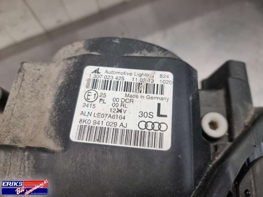 Frontlykt venstre xenon til Audi A4 2007-2014 (Type IV) (B8) (B8) (8K0 941 029 AJ|)