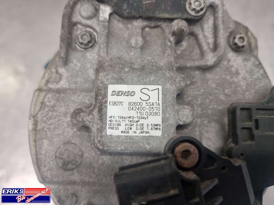Aircondition kompressor elbil til Nissan Leaf 2018-->> (Type II)  (926005SA1B|)