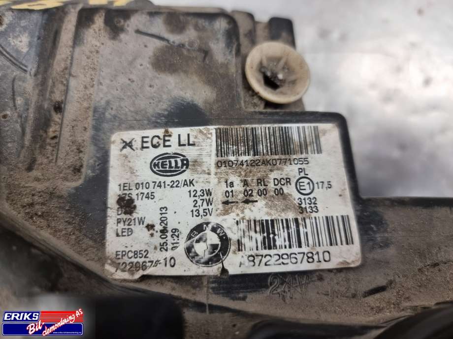 Frontlykt høyre xenon til BMW 1-Serie 2011-2015 (Fase 1) (F20/F21) (F20/F21) (63 11 7 296 914|)