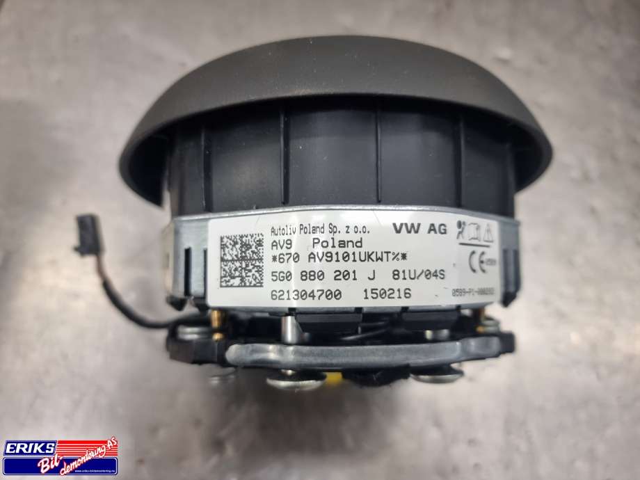 Airbag rattpute til VW Golf VII 2012-2017 (Fase 1)  (5G0880201J|)