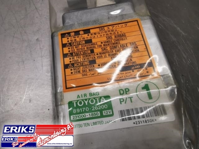 Airbag elektronikk til Toyota Hiace 2007-2012 (Fase 3)  (FUJITSU|89170-26200|211000-1850|)