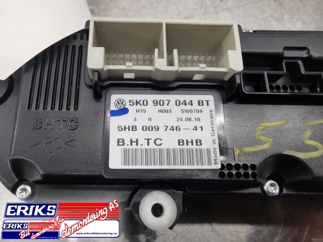 Varmeapparat betjening til VW Golf VI 2008-2012  (VW|5K0 907 044 BT|5HB 009 746-41|)