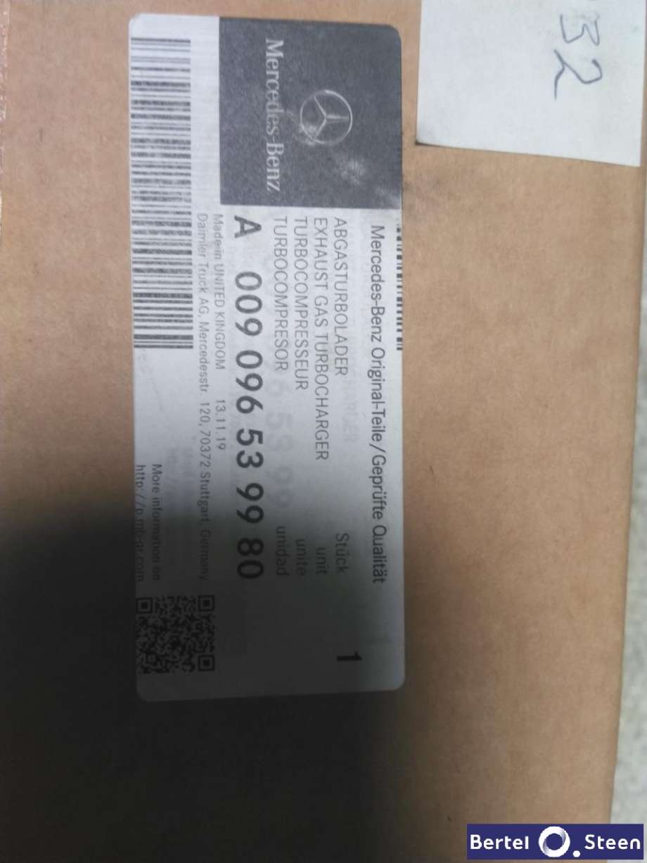 Turbo til Lastebil Mercedes Actros 4 2011-2018  (A0090965399|)