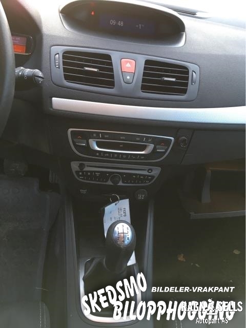 Renault Megane 2009-2016 Type III , Motorkode: K9K 834, Girkassekode: JR5