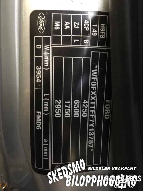 Ford Transit 2006-2013 , Motorkode: H9FB, Girkassekode: 