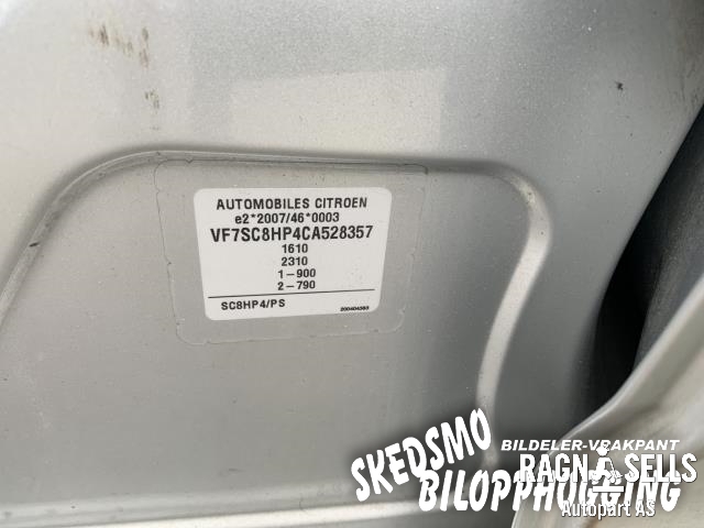 Citroën C3 2010-2016 (Type II) , Motorkode: 8H01, Girkassekode: 