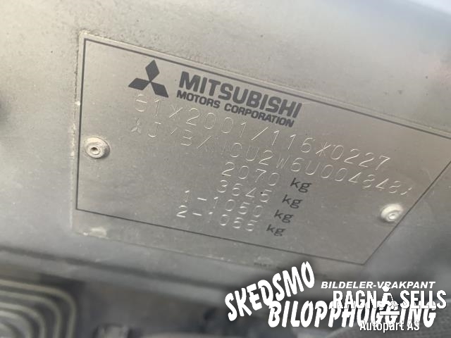 Mitsubishi Outlander 2003-2006 (Type I) , Motorkode: 4G63, Girkassekode: 