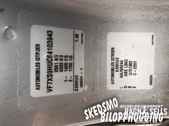 Citroën Jumpy 2007-2016 (Type II) , Motorkode: 9HU, Girkassekode: