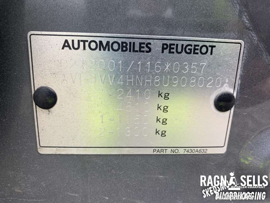 Peugeot 4007 2007-2012 , Motorkode: 4HN 0135 NK, Girkassekode: 2231 28