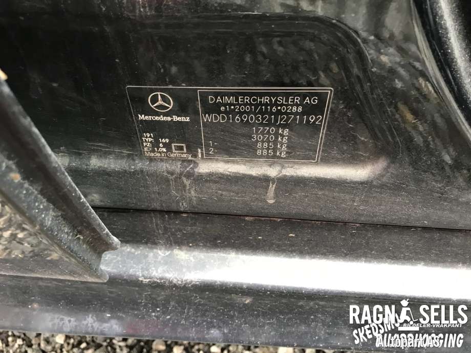 Mercedes A-Klasse 2005-2012 (W169) (W169), Motorkode: 266940, Girkassekode: 722801