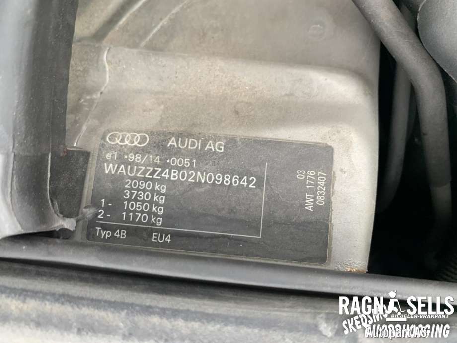 Audi A6 2001-2004 (Type II, Fase 2) (C5) (C5), Motorkode: AWT, Girkassekode: 