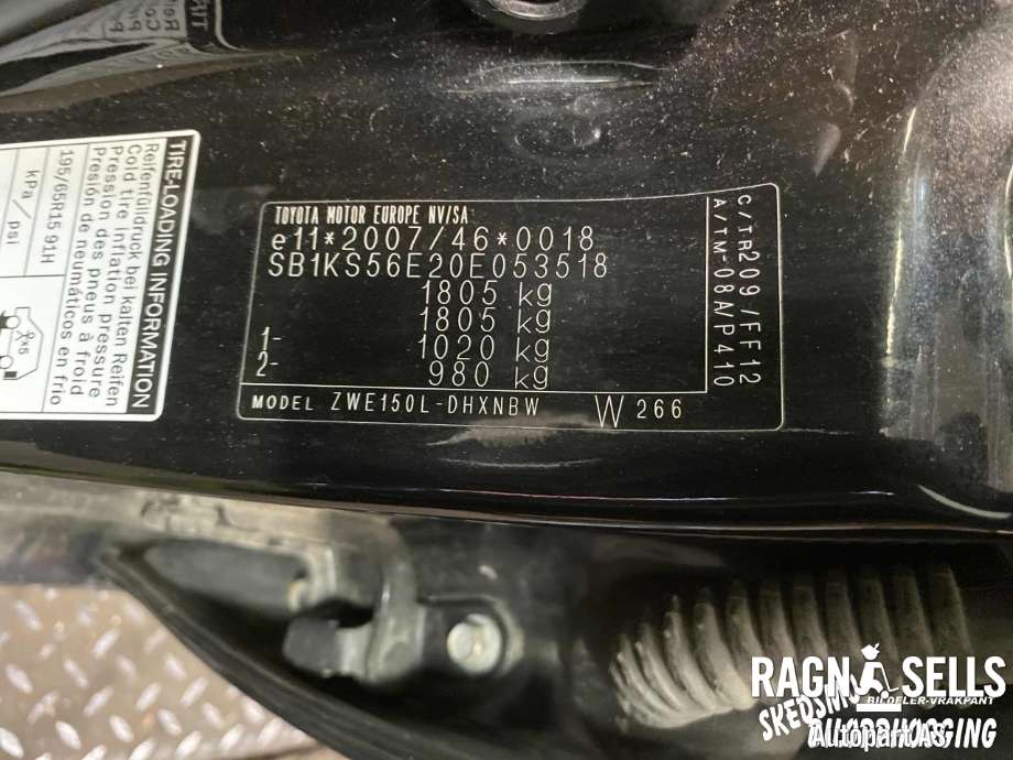 Toyota Auris 2010-2012 (Type I, Fase 2) , Motorkode: 2ZR-FXE, Girkassekode: 