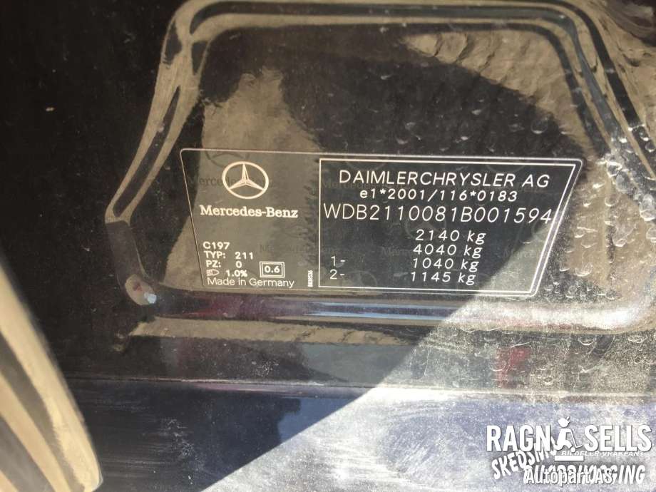 Mercedes E-Klasse 2006-2009 (Fase 2) (W211) (W211), Motorkode: 646821, Girkassekode: 722640