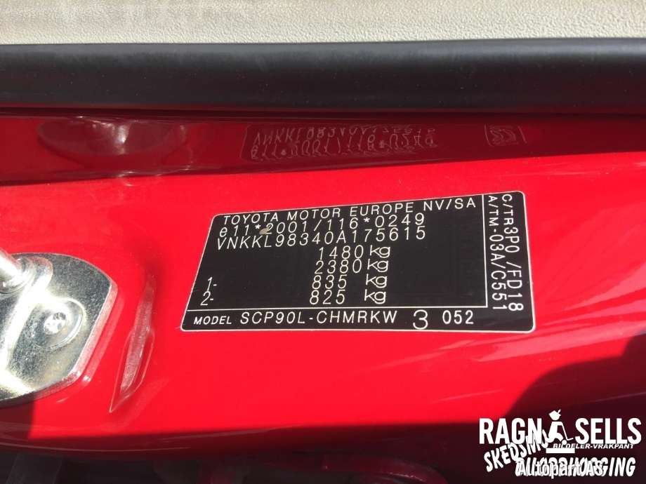 Toyota Yaris 2006-2009 (Type II, Fase 1) , Motorkode: 2SZFE, Girkassekode: 3030052420