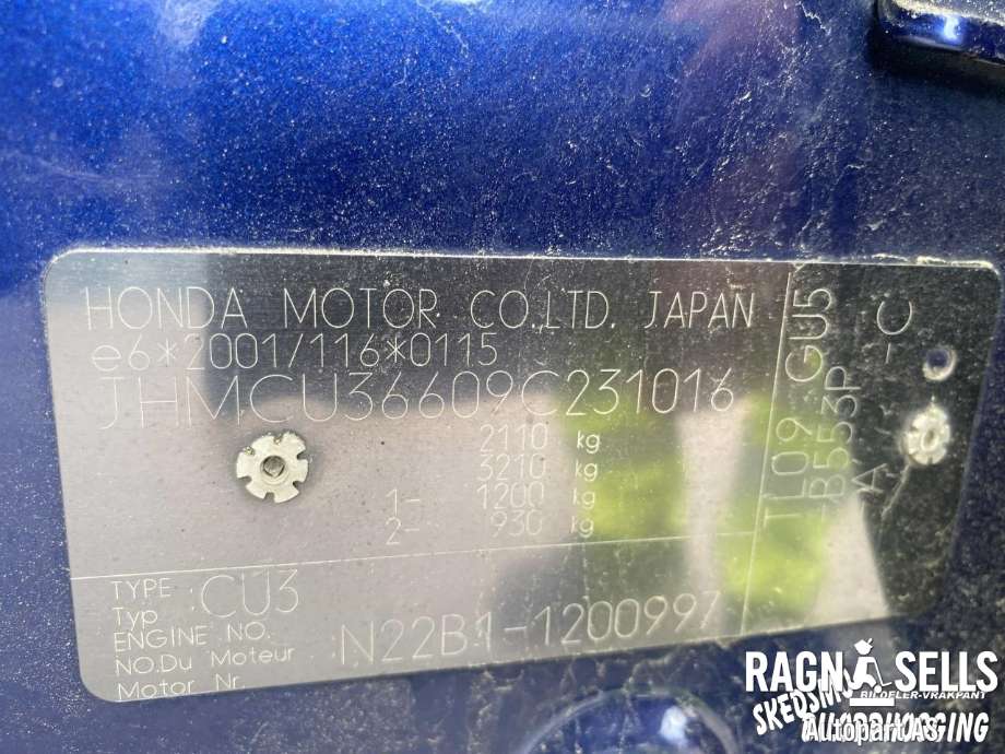 Honda Accord 2008-2015 (Type VIII) , Motorkode: N22B1, Girkassekode: 5AT