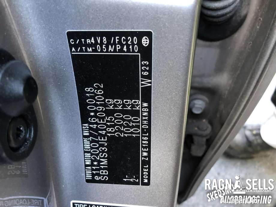 Toyota Auris 2013-2015 (Type II, Fase 1) , Motorkode: 2ZR-FXE, Girkassekode: 3090047064