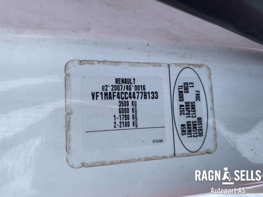 Renault Master 2010-2013 (Type III, Fase 1) , Motorkode: M9TA6, Girkassekode: PF6 C046767