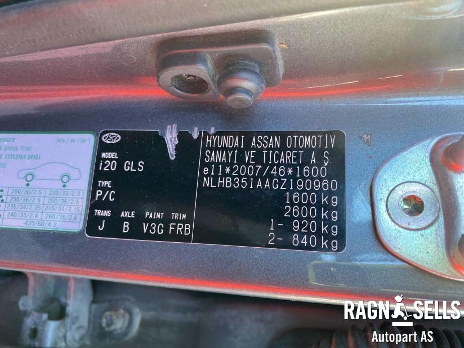 Hyundai i20 2015-2020 (Type II) , Motorkode: G3LC-6IL, Girkassekode: 
