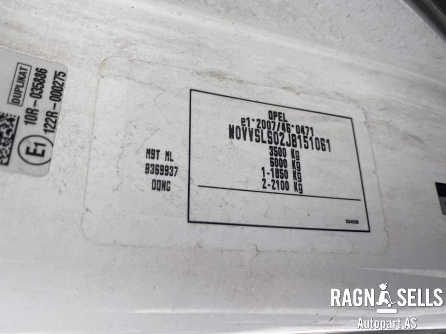 Opel Movano 2010-->> , Motorkode: , Girkassekode: