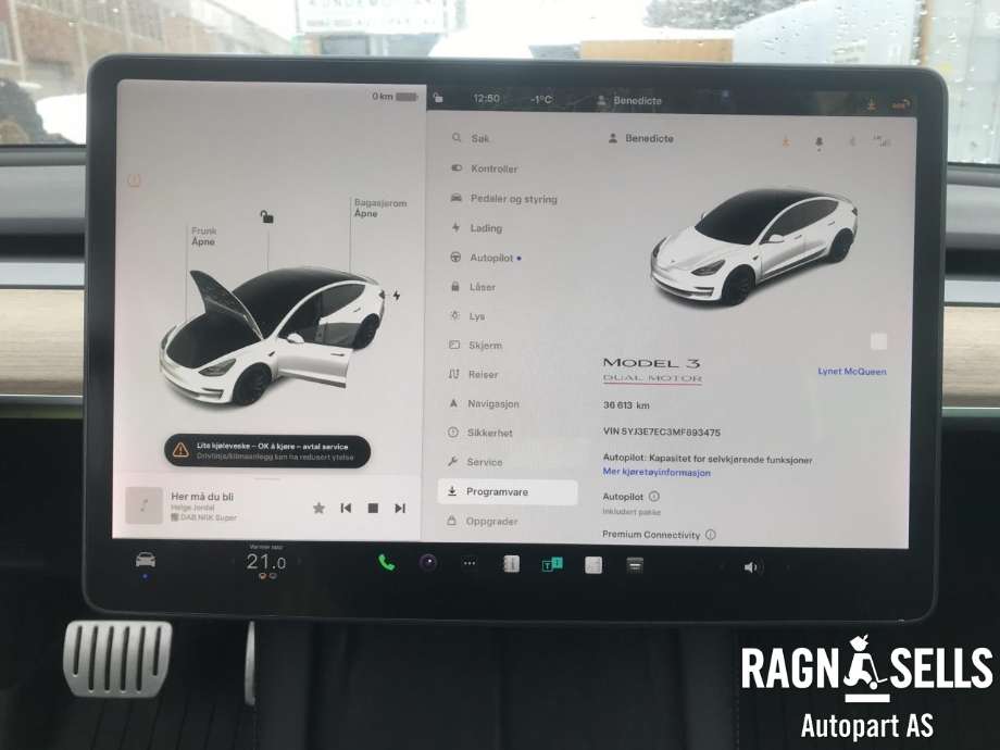 Tesla Model 3 2018-2023 (Fase 1) , Motorkode: 3D3|3D1, Girkassekode: 