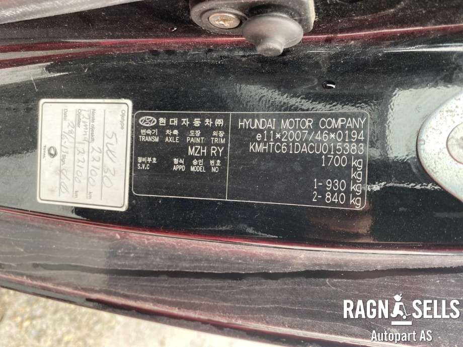 Hyundai Veloster 2011-2015 , Motorkode: G4FD-I, Girkassekode: TZ50