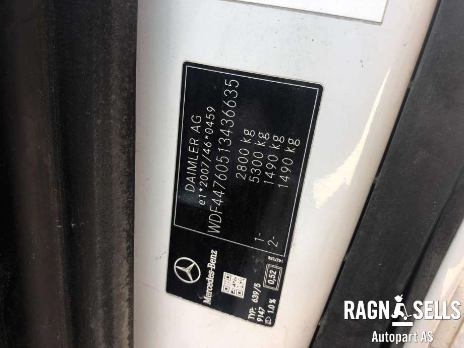 Mercedes Vito 2014-->> (W447) (W447), Motorkode: 651.950, Girkassekode: