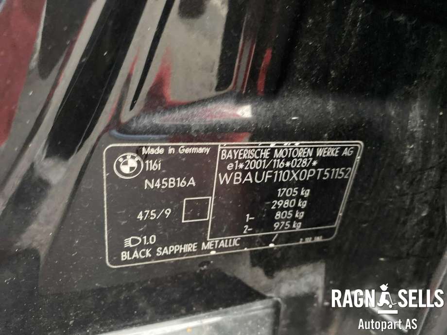 BMW 1-Serie 2004-2011 (E81/E82/E87/E88) (E81/E82/E87/E88), Motorkode: N45B16A, Girkassekode: S5D 250G