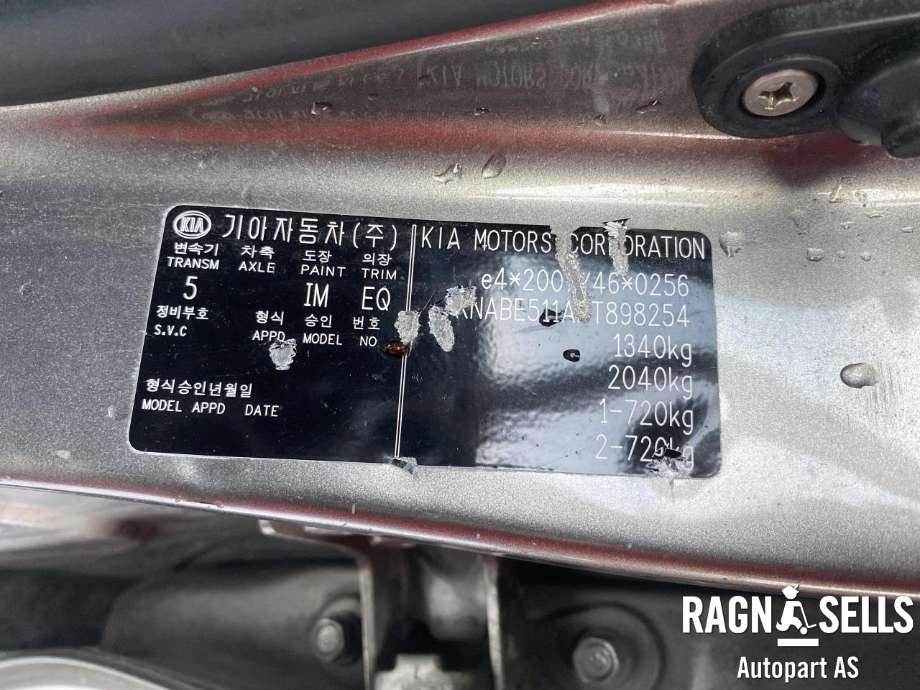 Kia Picanto 2011-2017 (Type II) , Motorkode: G3LA, Girkassekode: