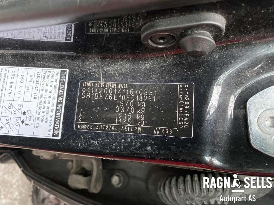 Toyota Avensis 2009-2015 (Type III, Fase 1) , Motorkode: 1ZR-FAE, Girkassekode: 